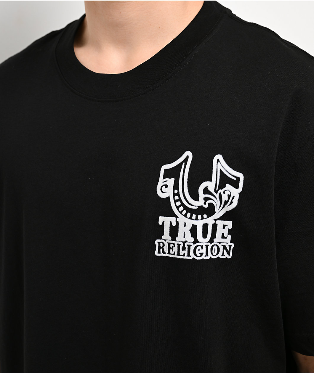 True Religion Crest Logo Black T-Shirt