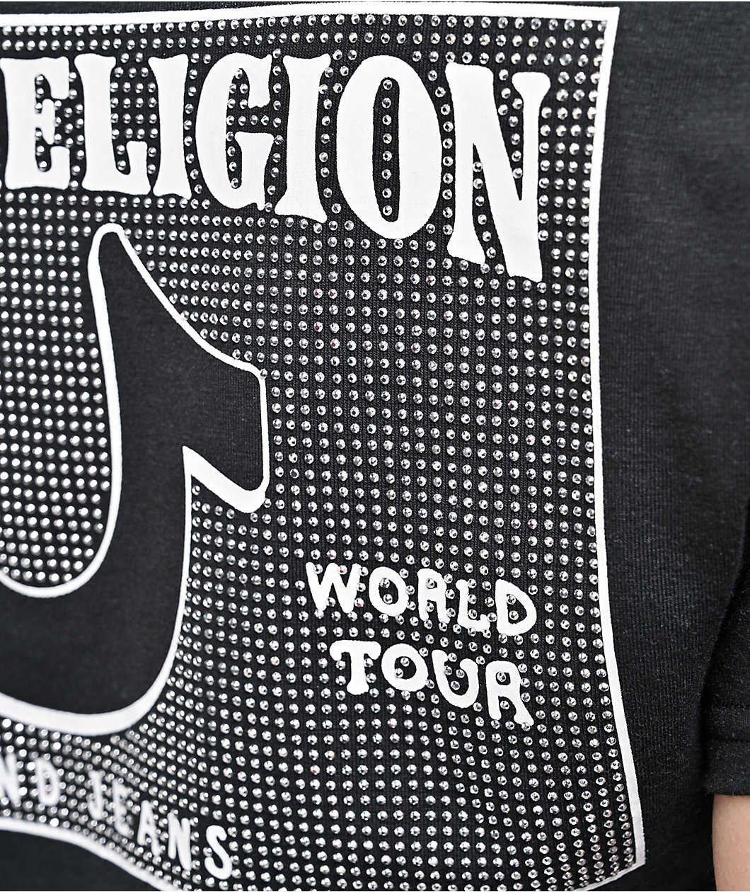 True Religion Crystal Black V-Neck T-Shirt