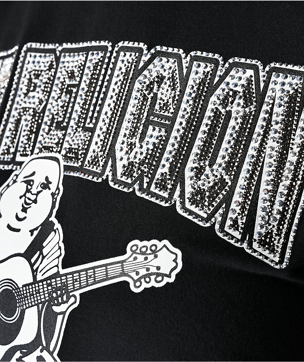 True Religion Crystal Buddha Black T-Shirt