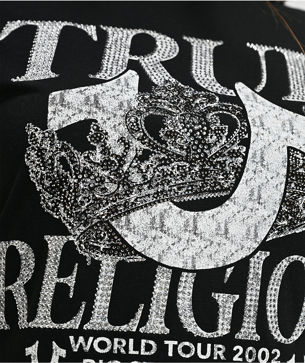 True Religion Crystal Crown Black T-Shirt