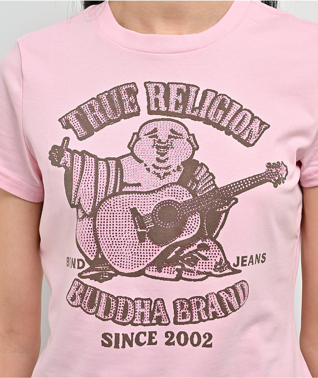True Religion Crystal Heritage Pink T-Shirt