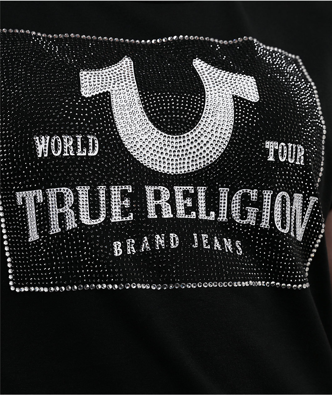 True Religion Crystal Logo Classic Black T-Shirt