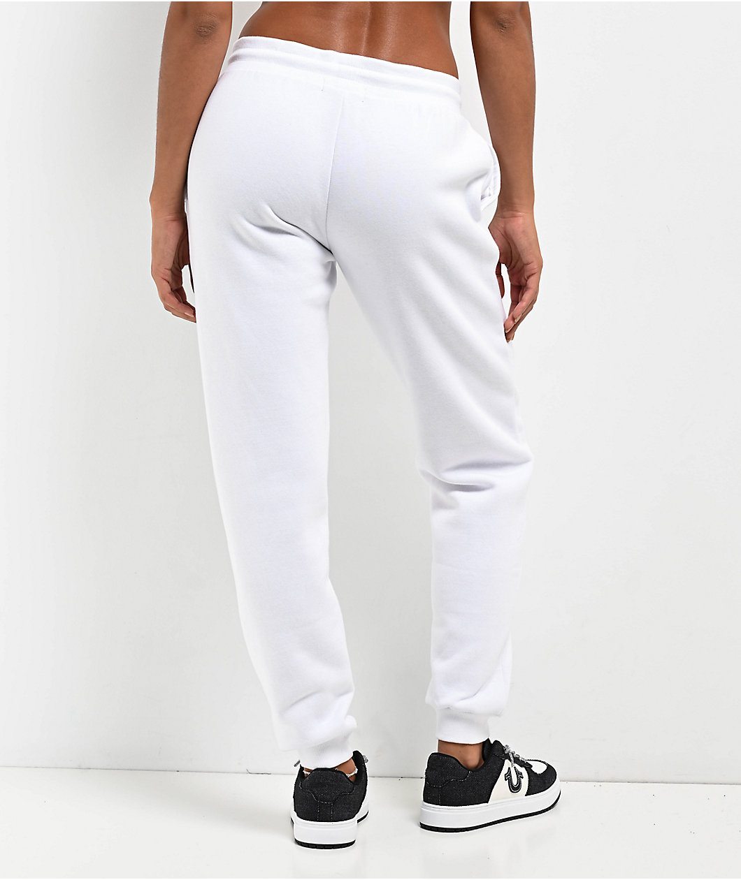 True Religion Crystal Wing White Jogger Sweatpants