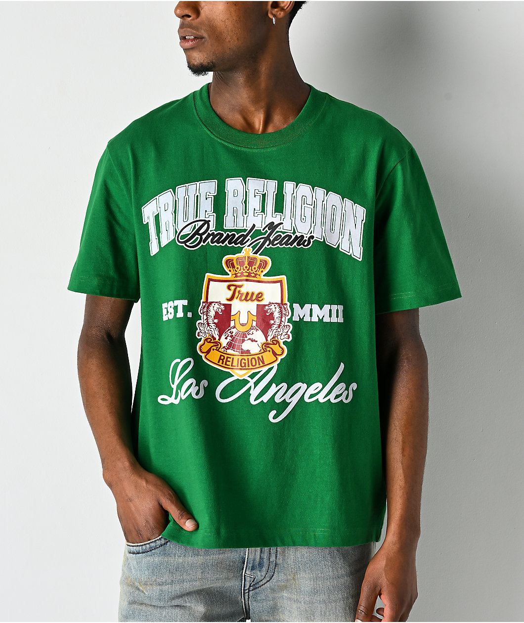 True Religion Elite Crest Green T-Shirt