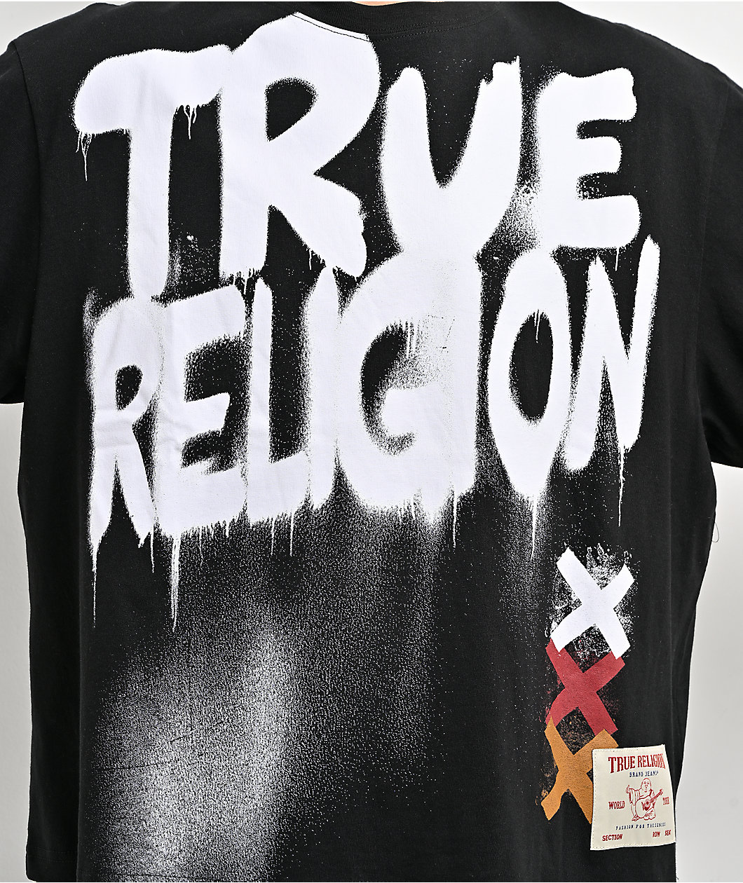 True Religion Graffiti Logo Black T-Shirt
