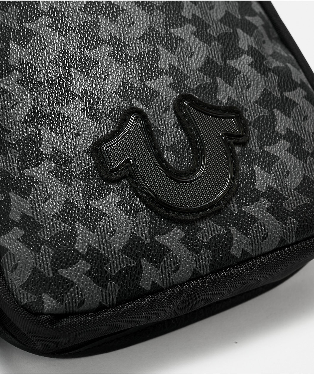 True Religion Horseshoe Monogram Black Crossbody Bag