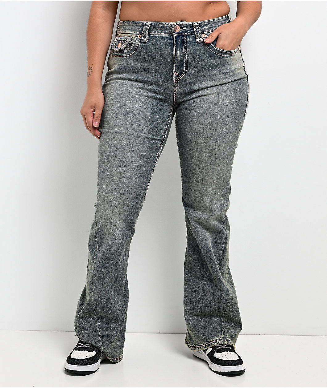 True Religion Joey Super T Medium Wash Bootcut Jeans