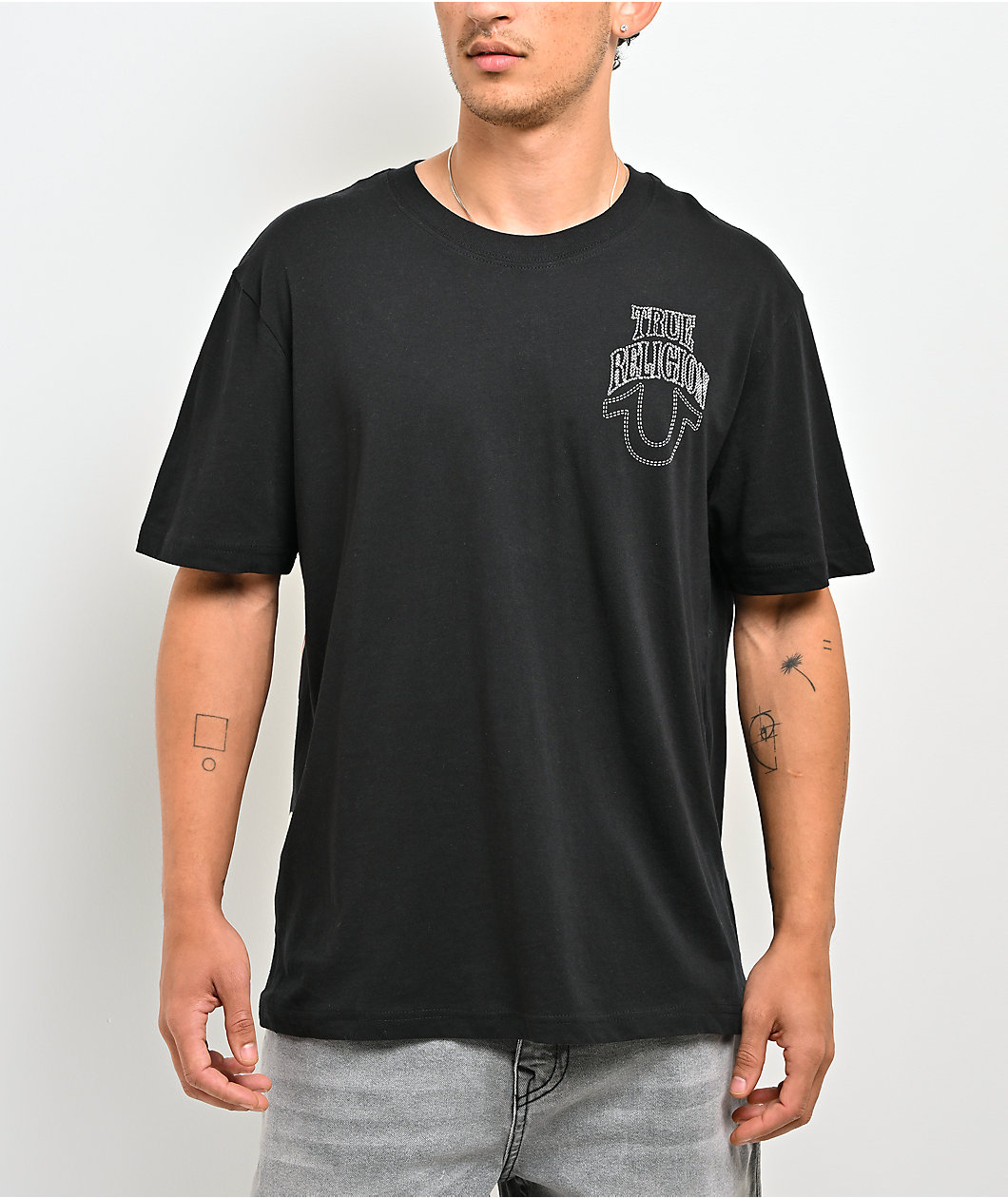 True Religion No. 1 Buddha Logo Black Heavyweight T-Shirt