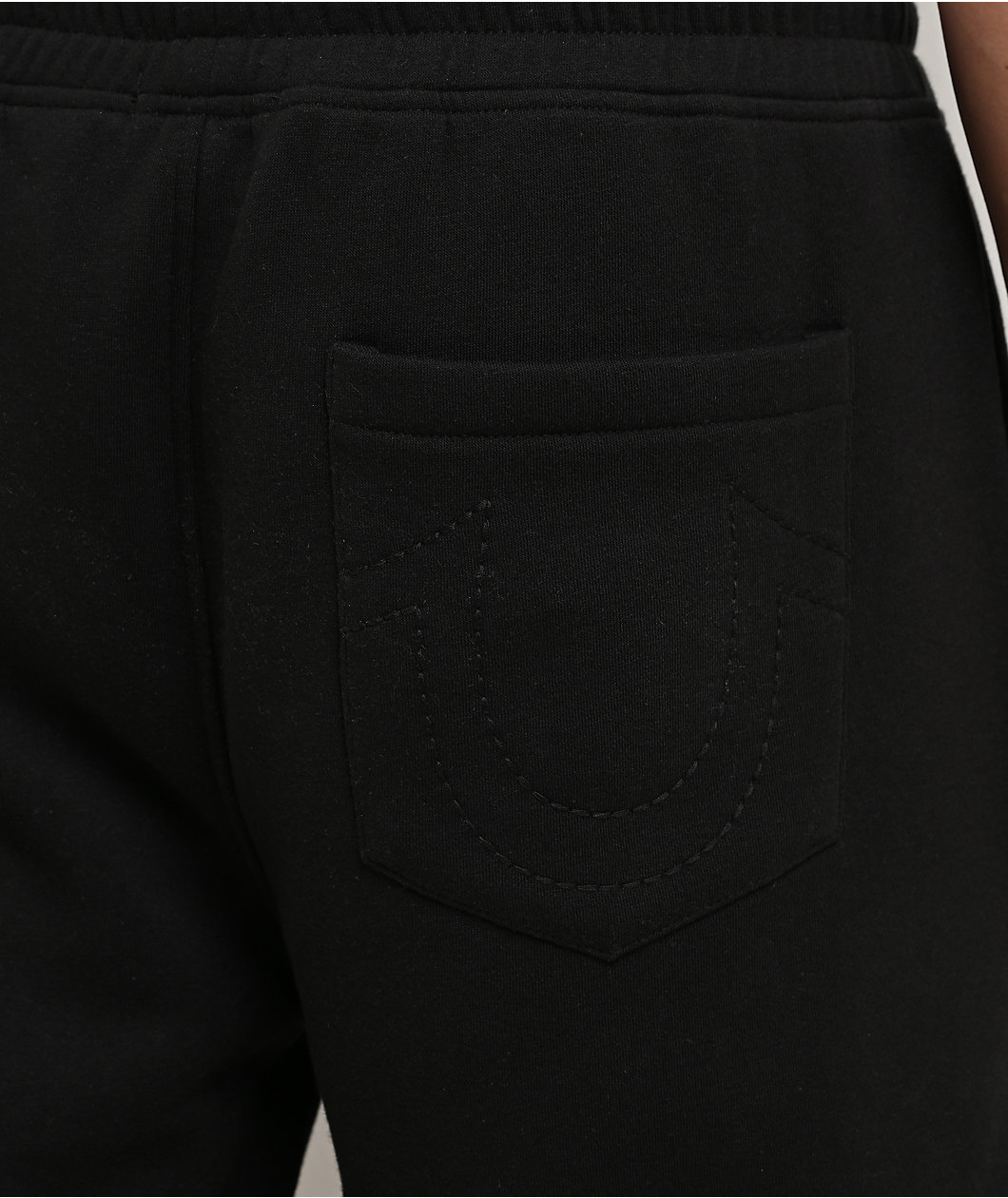 True Religion Old English Patch Black Sweatpants
