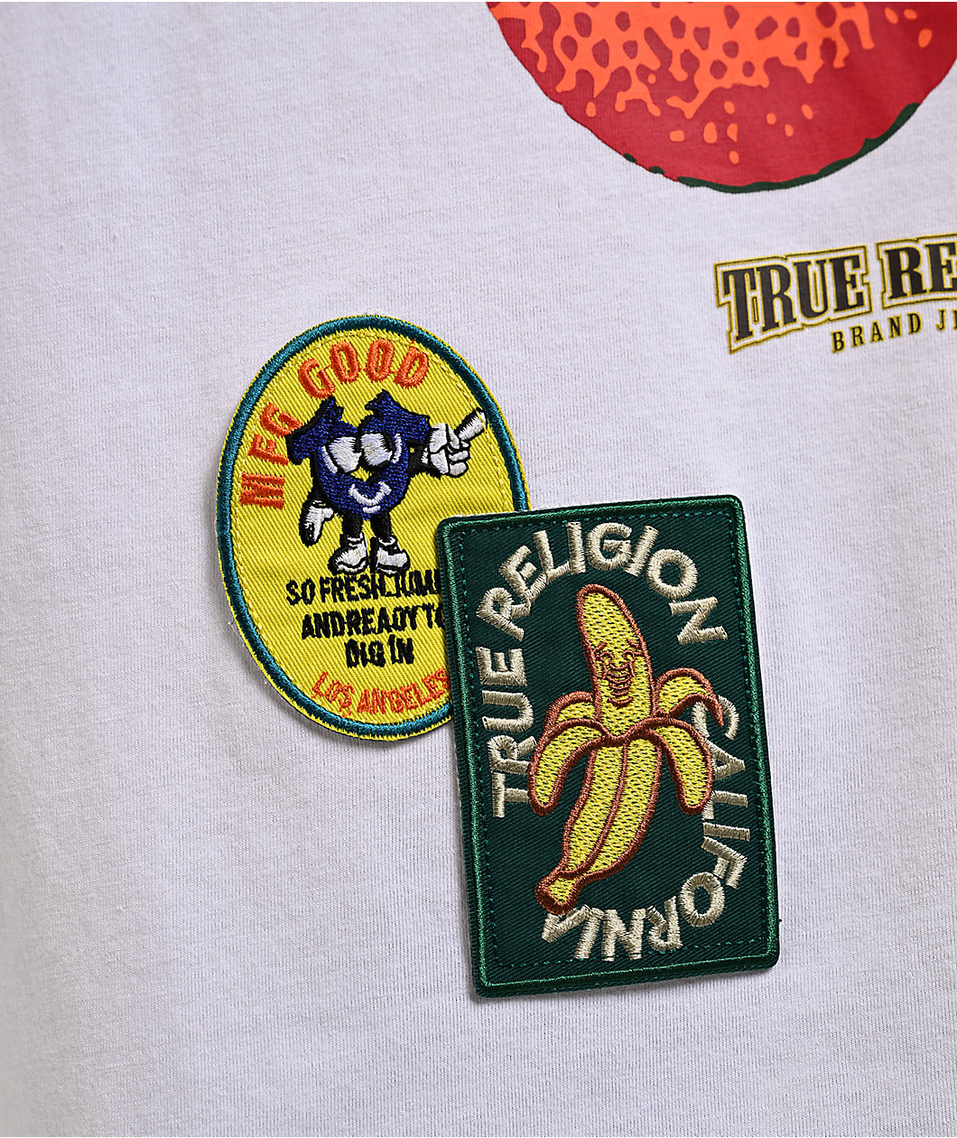 True Religion Orchard Stamps White Heavyweight T-Shirt