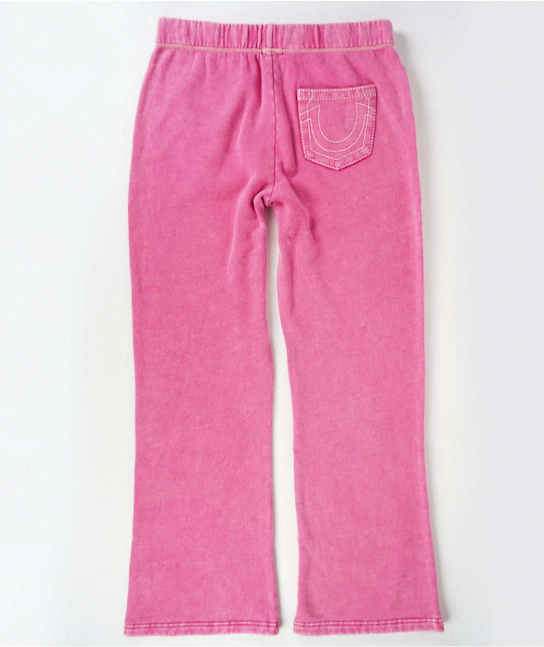 True Religion Pink Wash Foldover Straight Leg Sweatpants