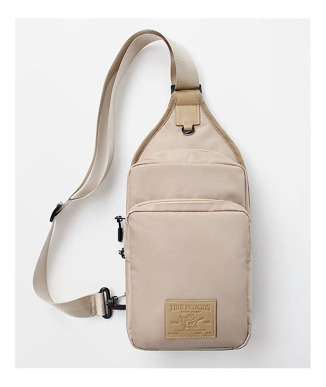 True Religion Pippen Scuffed Beige Sling Bag