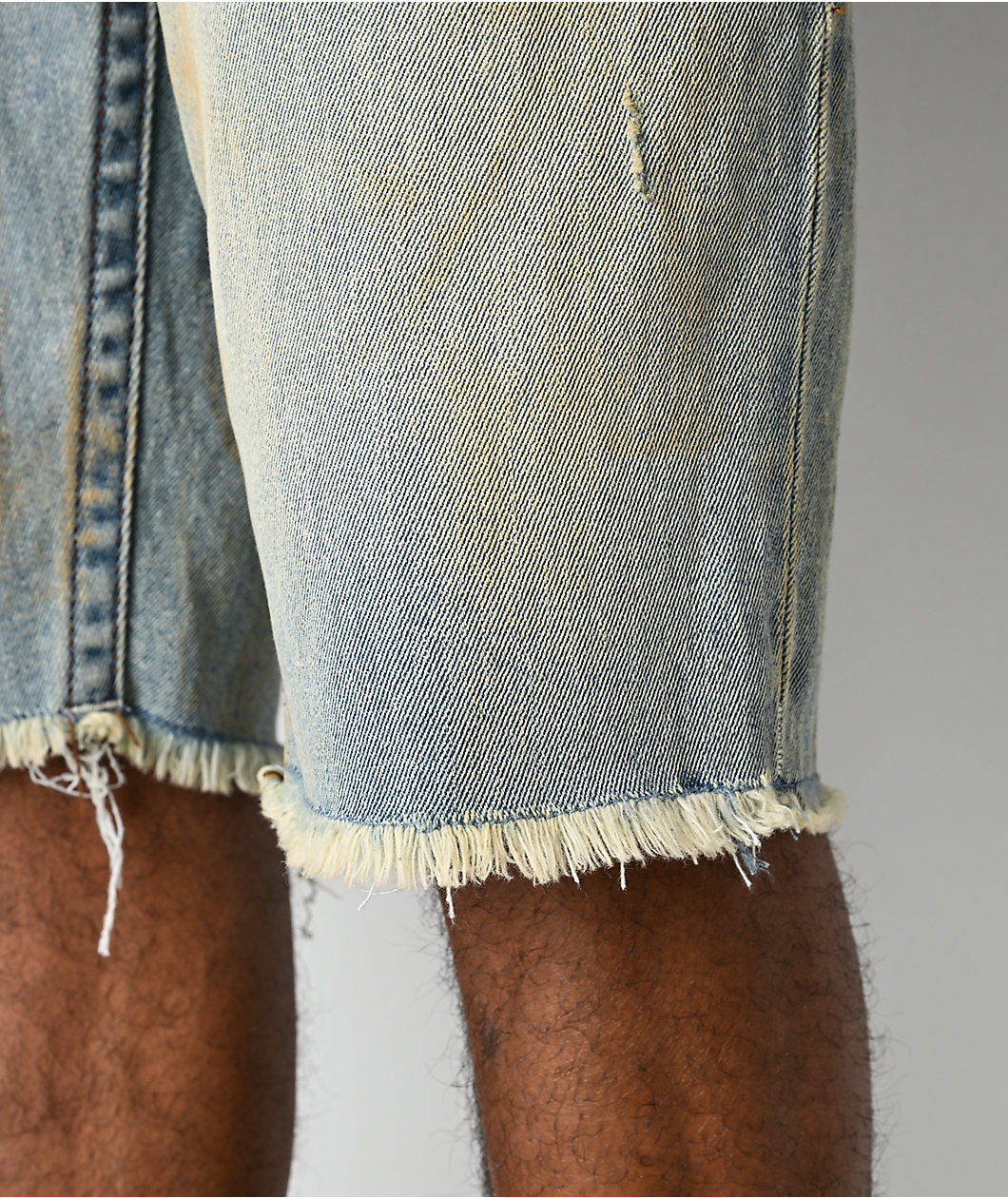 True Religion Ricky Frayed Flap Rocky Point Blue Wash Denim Shorts