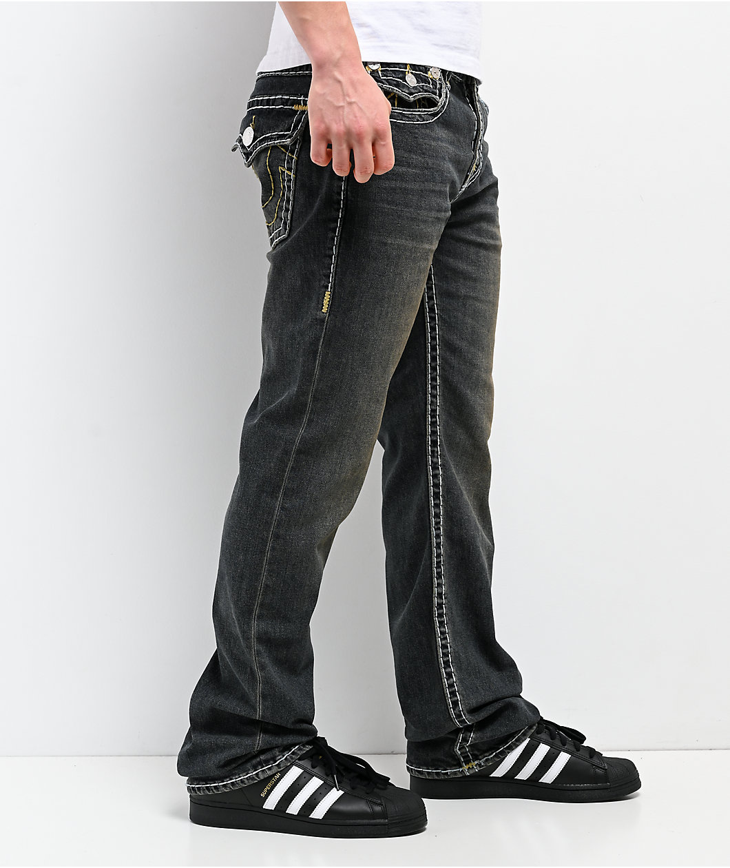 True Religion Ricky Super T Flap Dark Wash Jeans