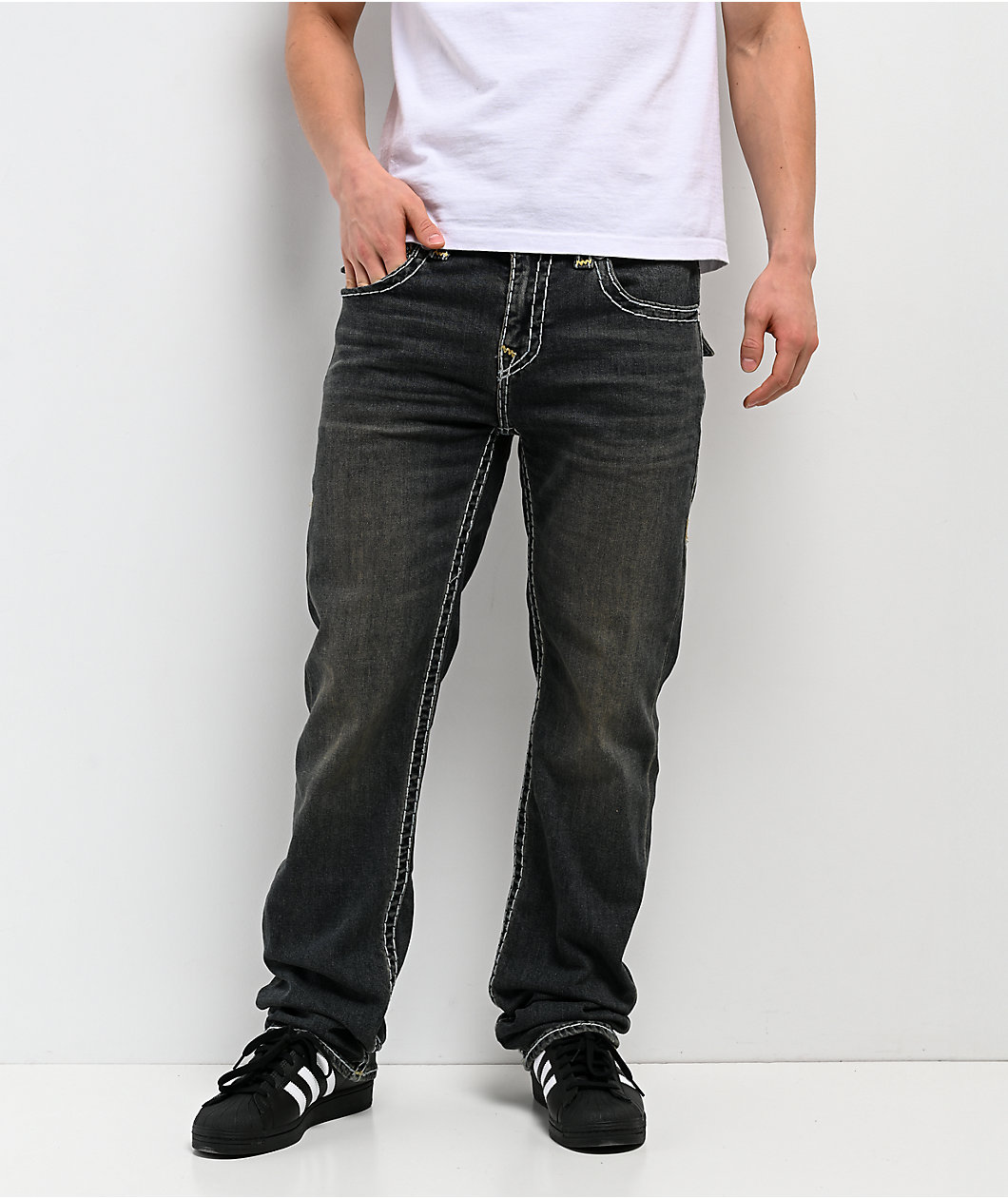 True Religion Ricky Super T Flap Dark Wash Jeans