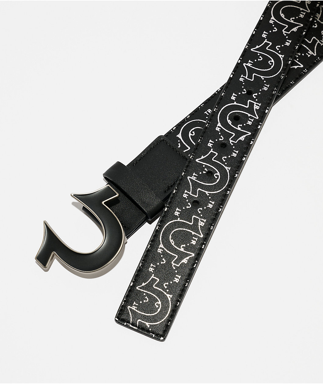 True Religion Saffron Black & Silver Belt