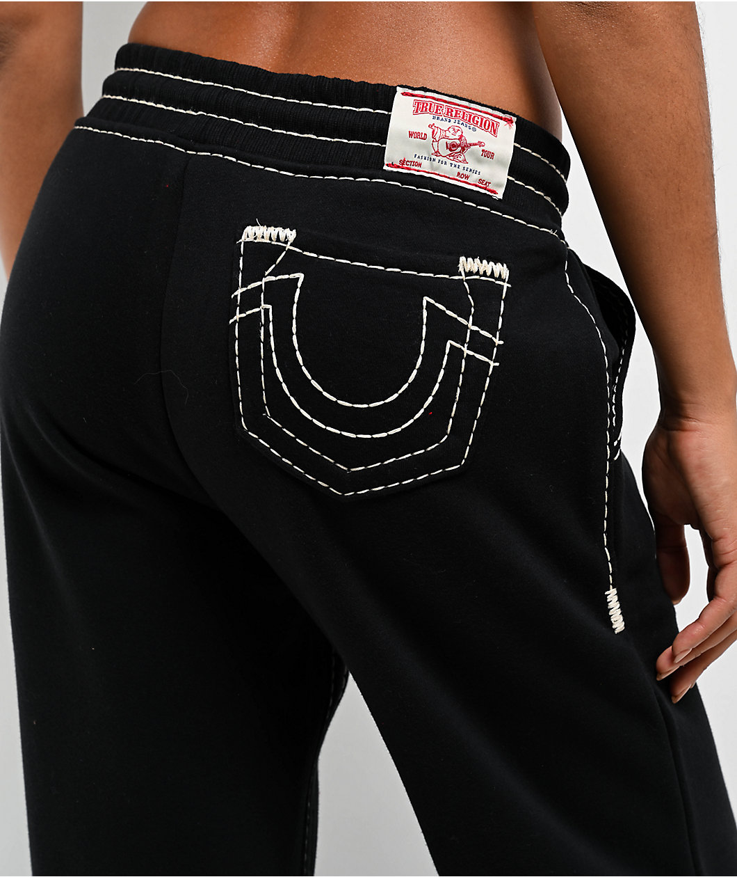 True Religion Super T Fleece Black Sweatpants