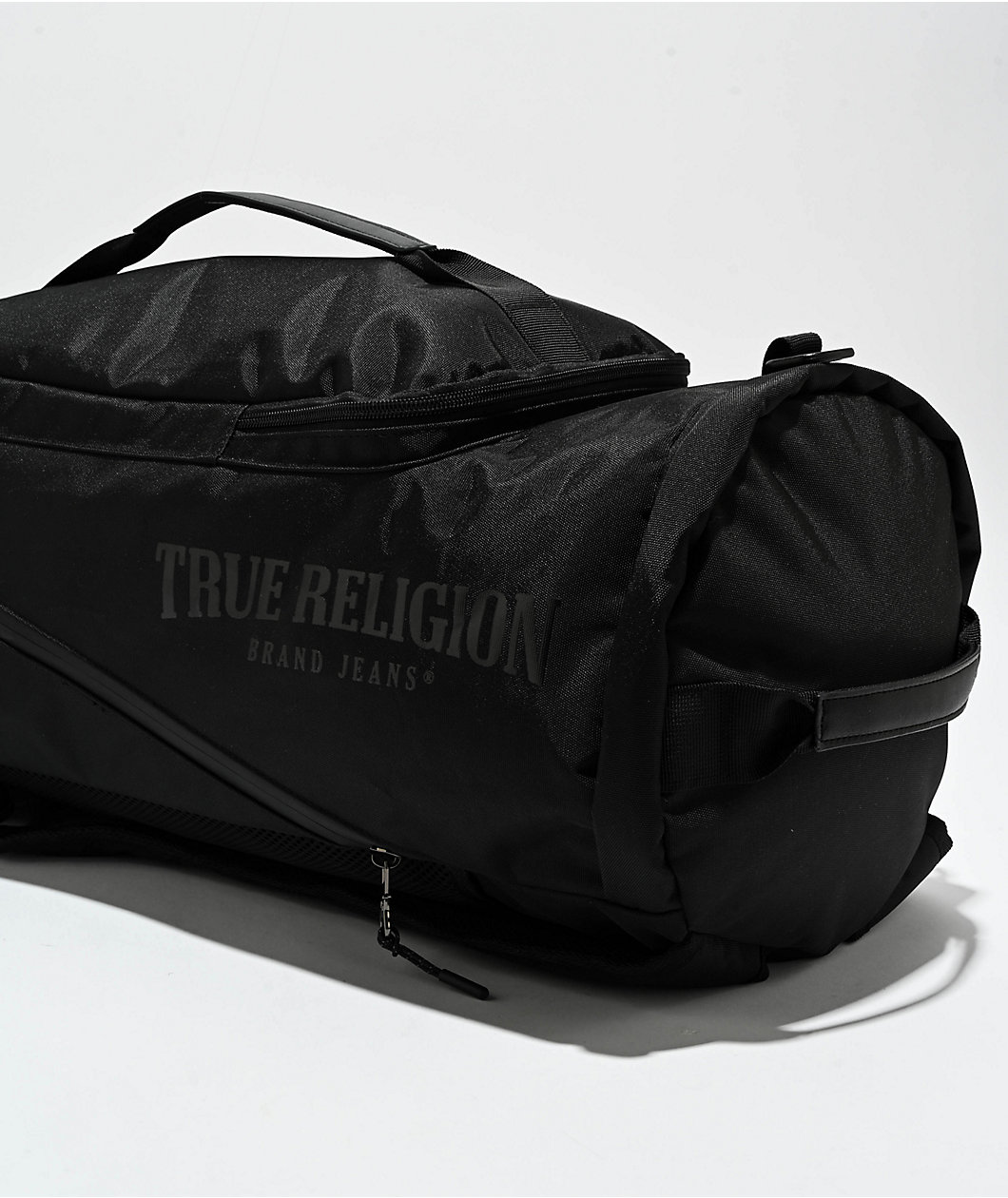 True Religion Switch Black Duffel Backpack