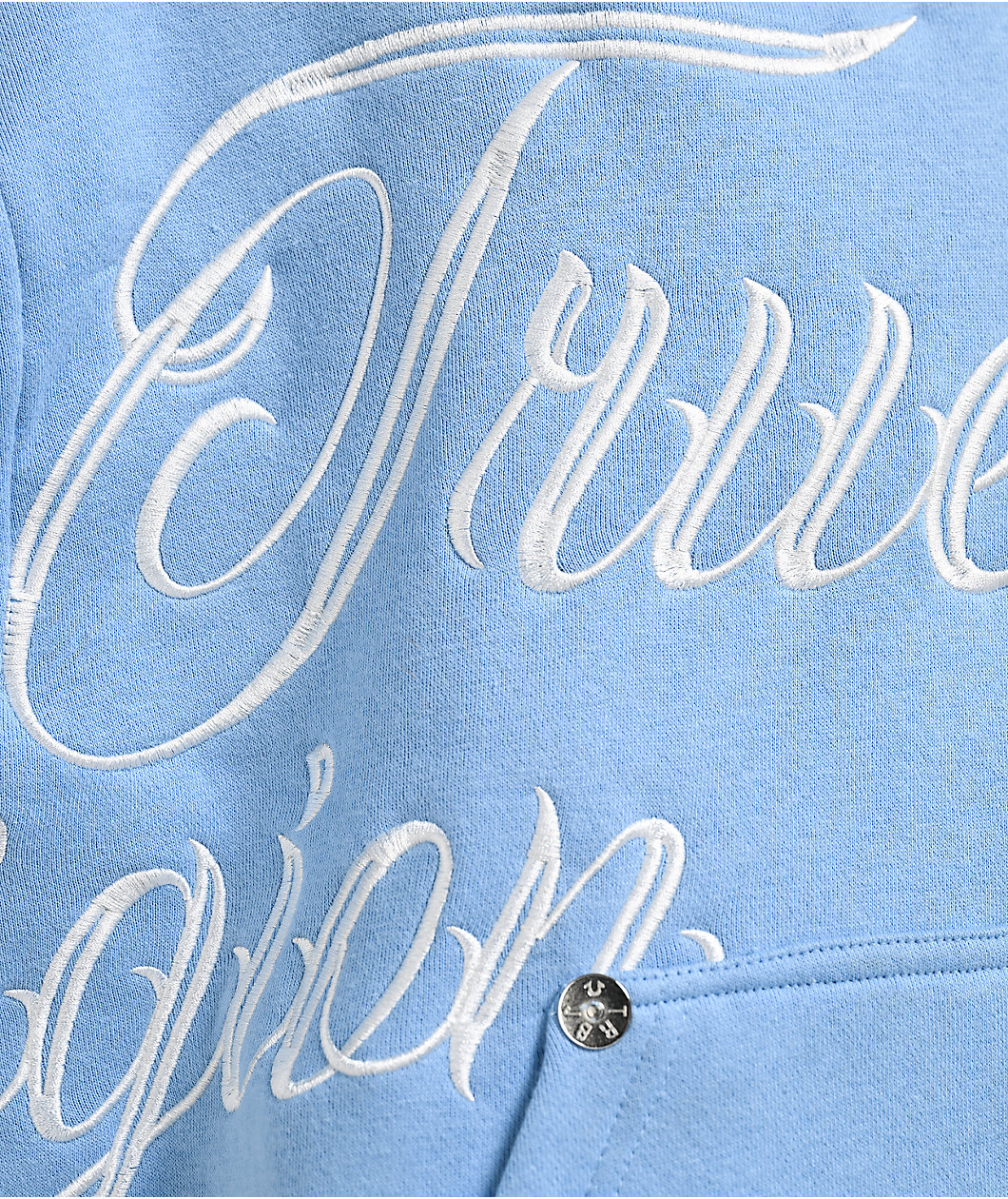 True Religion Tiger Script Blue Hoodie