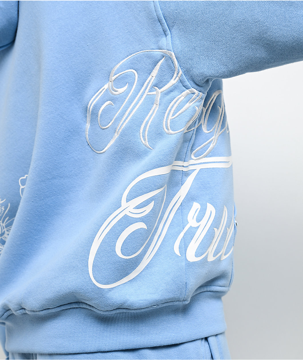 True Religion Tiger Script Blue Hoodie