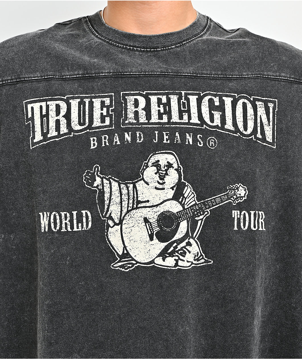 True Religion World Tour Black Wash T-Shirt