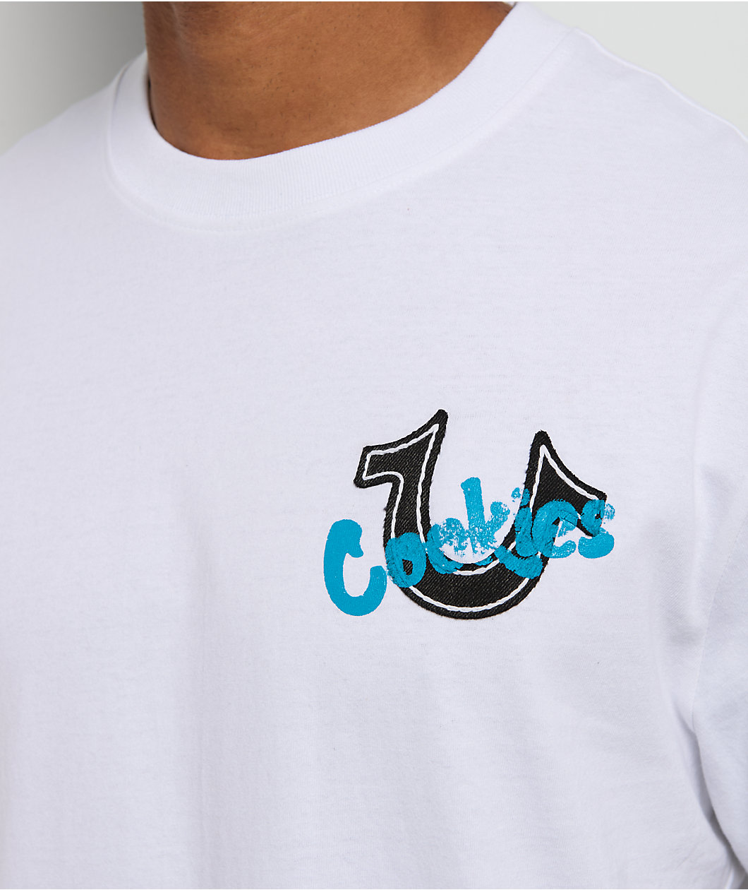 True Religion x Cookies Horseshoe Applique White T-Shirt