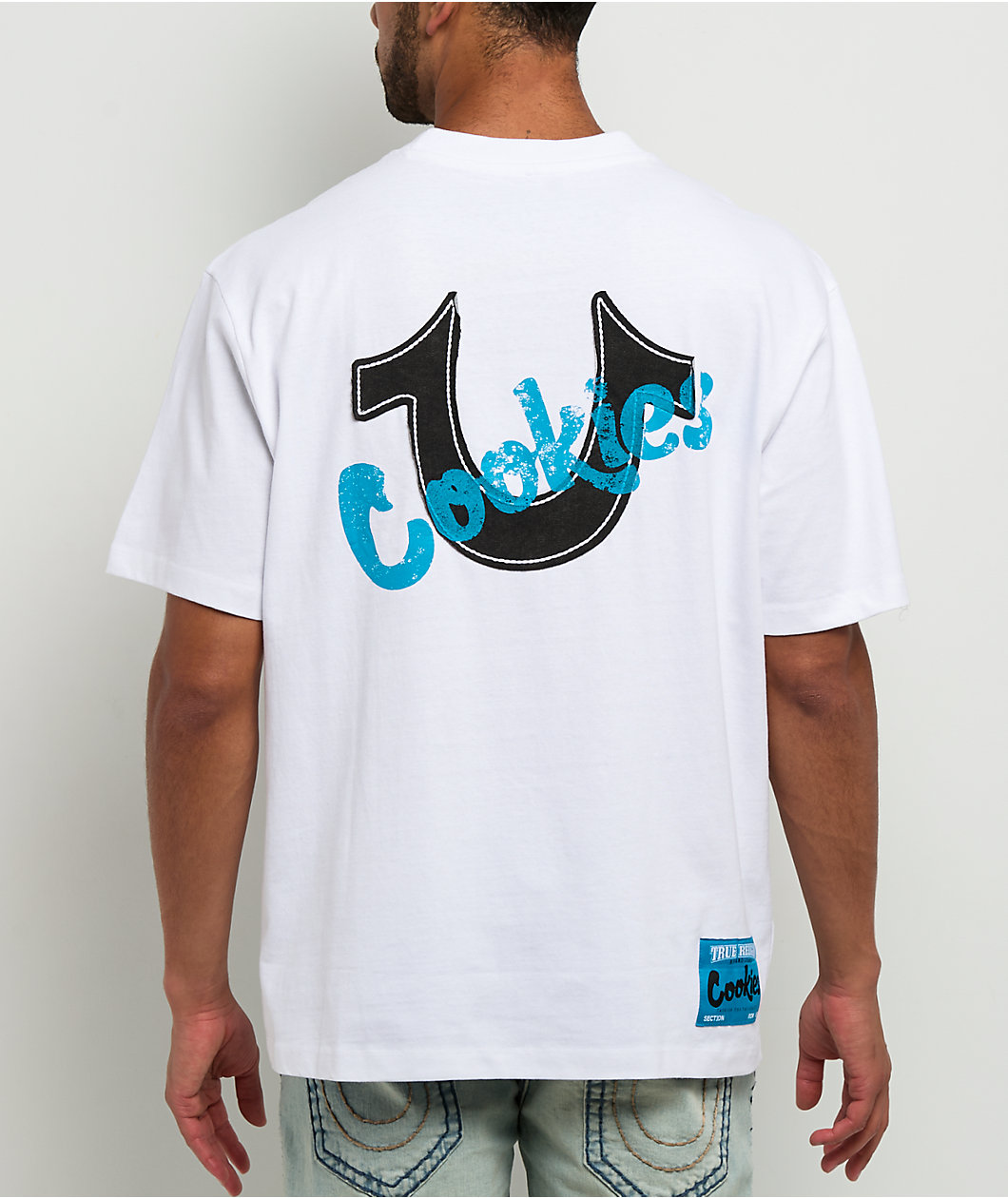 True Religion x Cookies Horseshoe Applique White T-Shirt