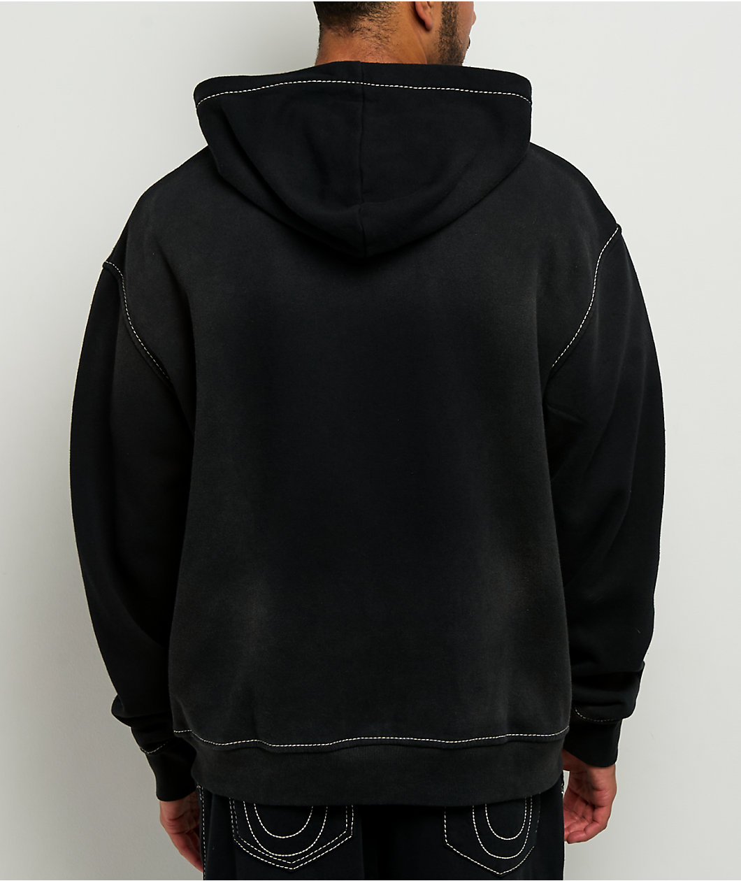 True Religion x Cookies Washed Black Zip Hoodie