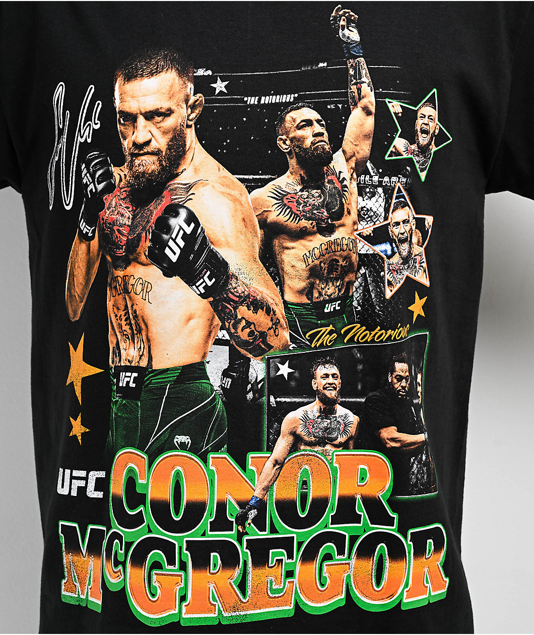 UFC Conor Stars Collage Black T-Shirt