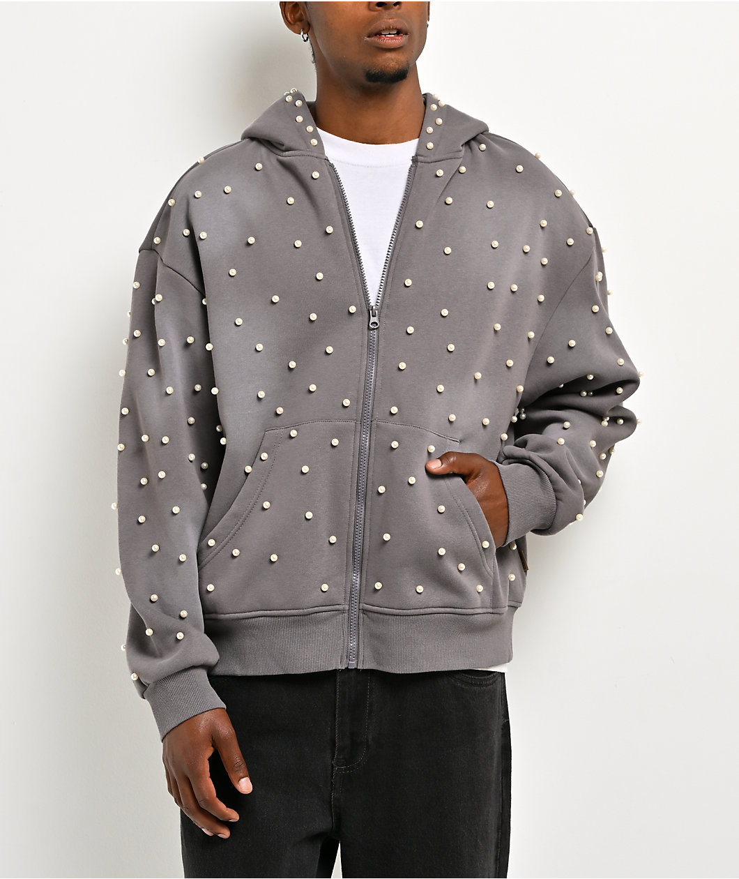 Uncle Ralph Pearl Grey Zip Hoodie