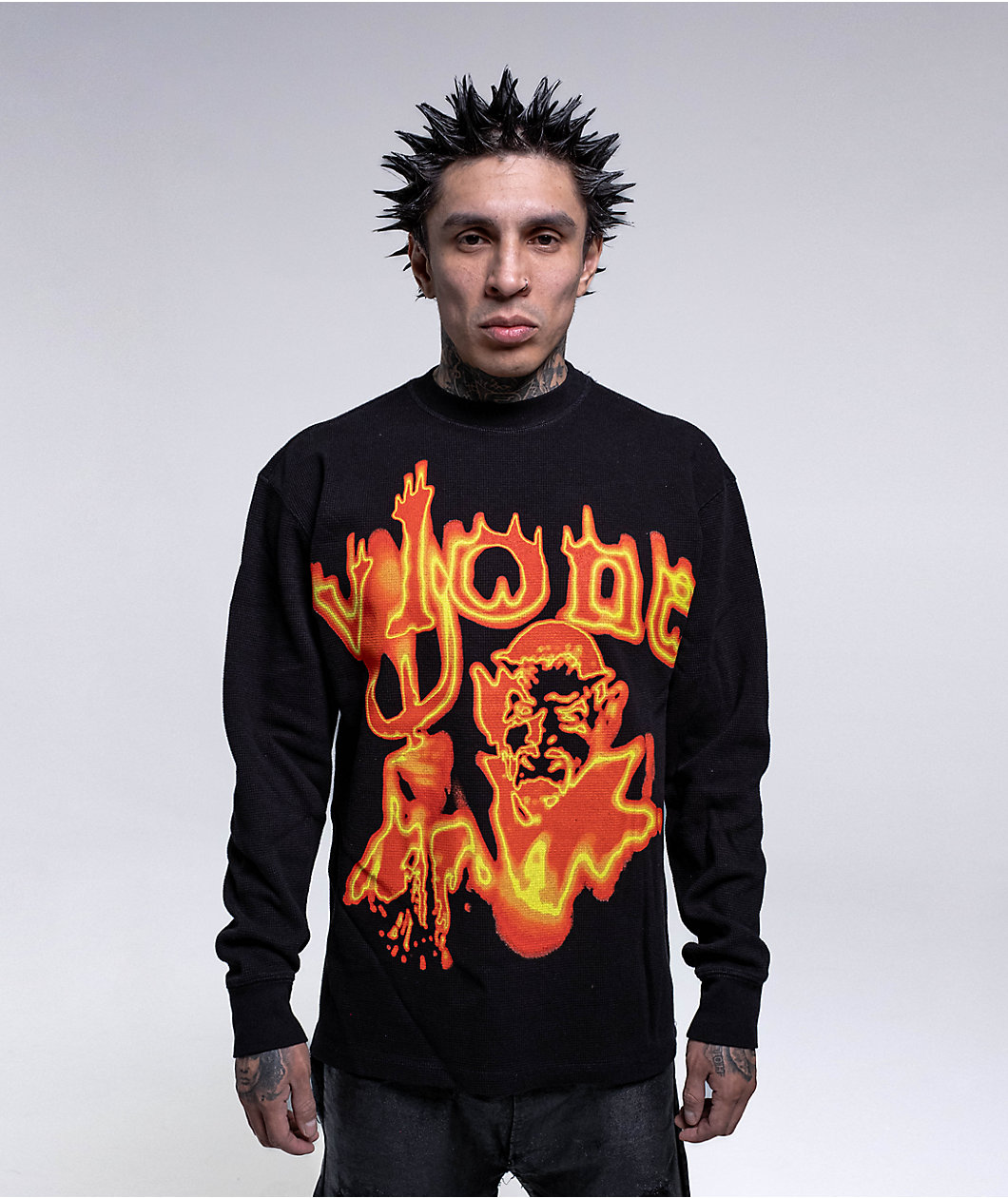 VLONE Devil Black Thermal Long Sleeve T-Shirt