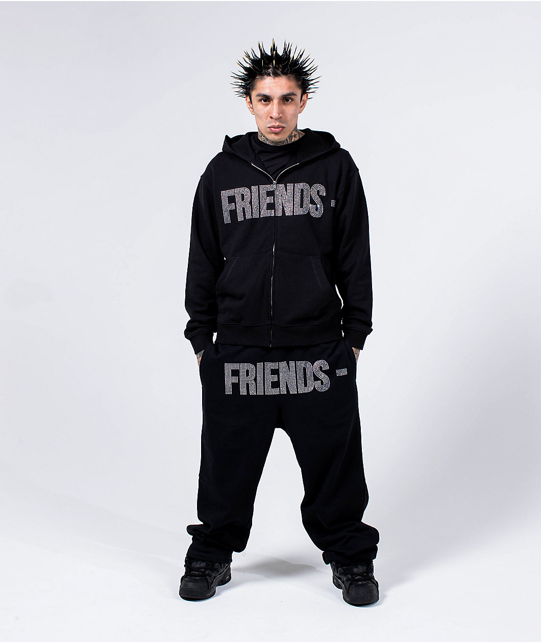 VLONE Friends Black Zip Hoodie