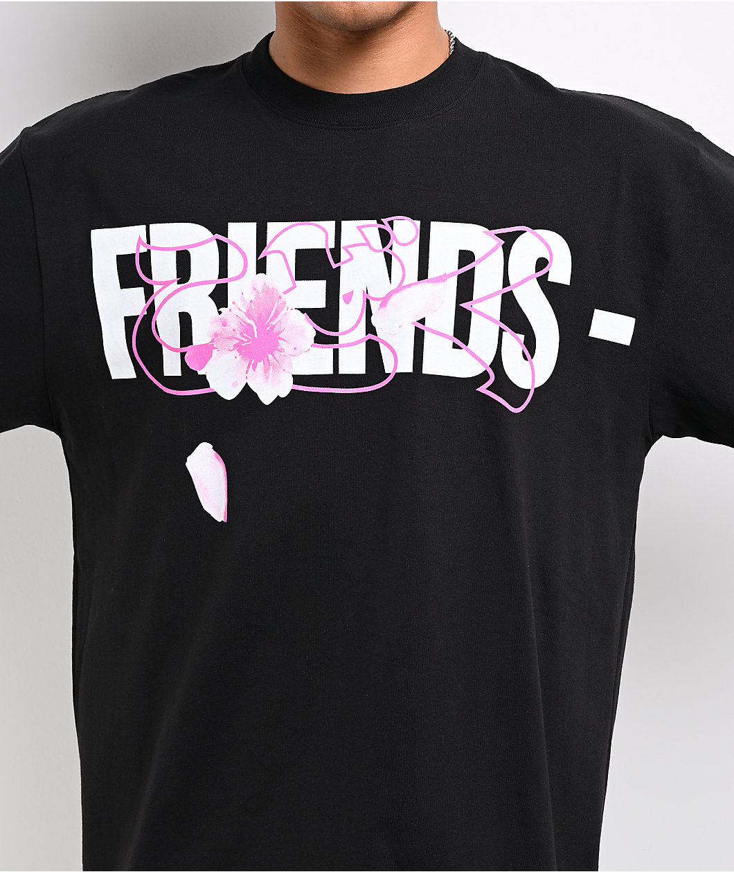 VLONE Friends Flower Black T-Shirt