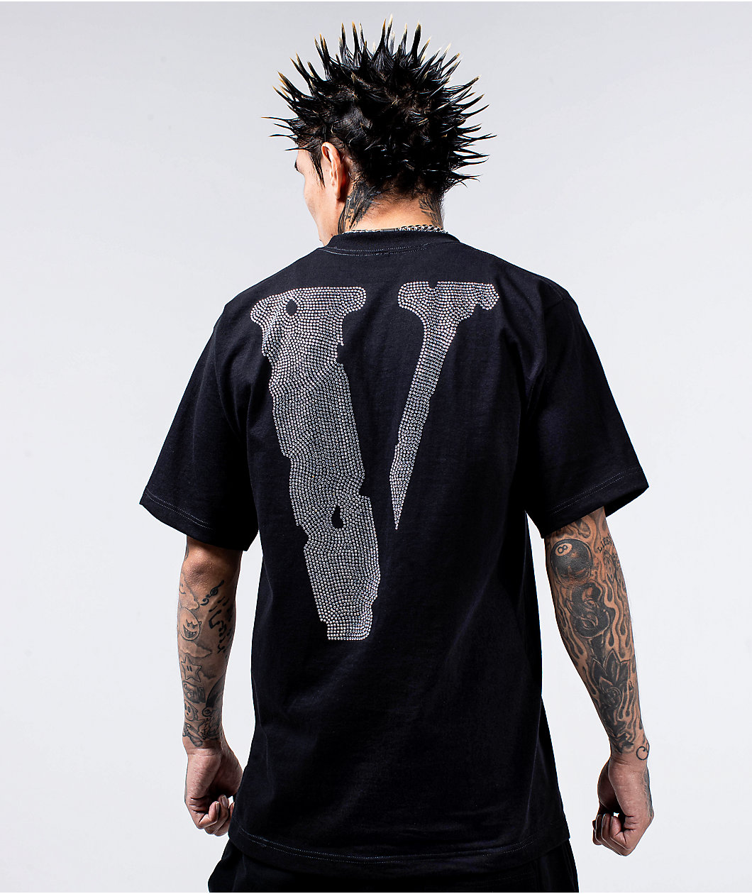 VLONE Friends Rhinestone Black T-Shirt