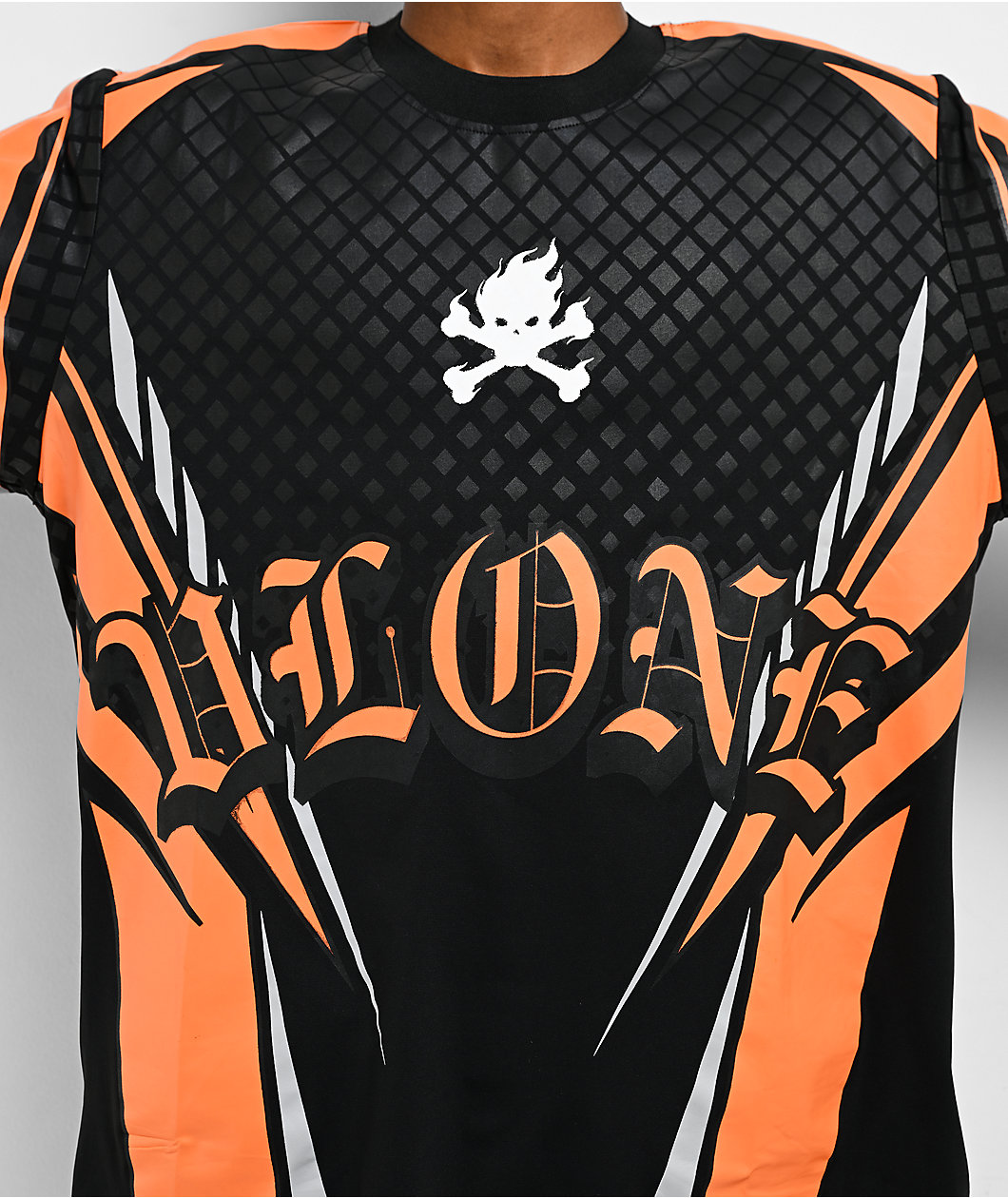VLONE Moto Black & Orange Long Sleeve T-Shirt