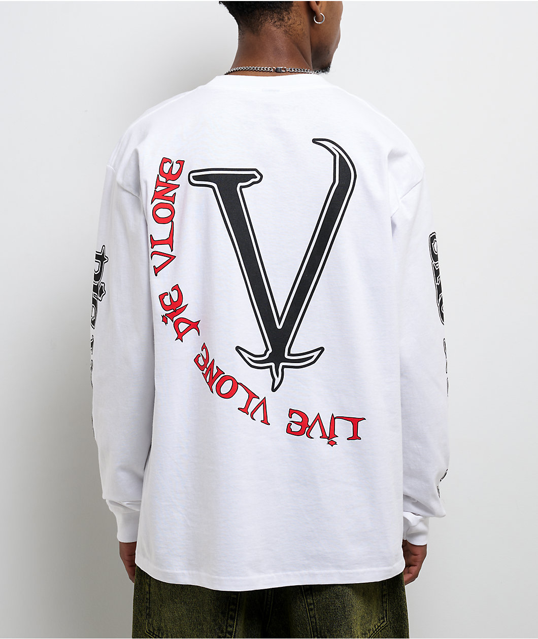 VLONE Omen White Long Sleeve T-Shirt