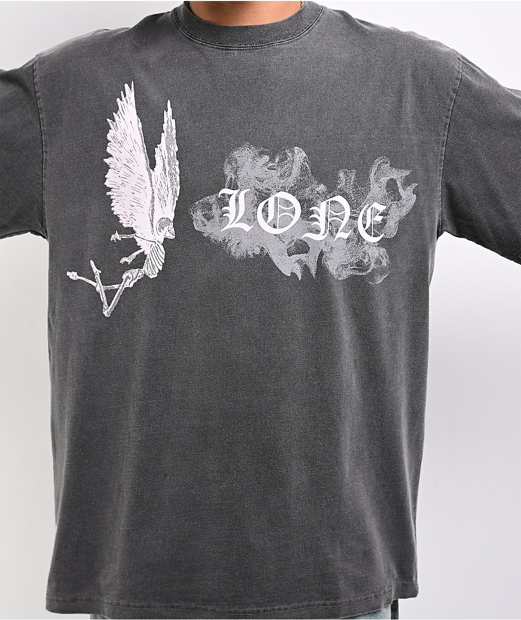 VLONE Smoke Angel Grey Wash T-Shirt