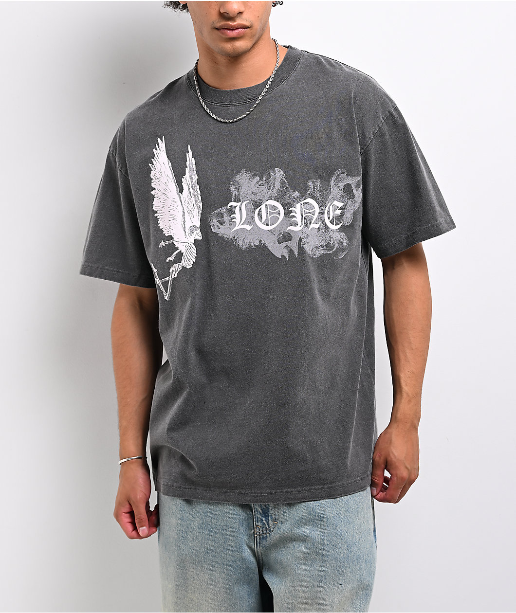 VLONE Smoke Angel Grey Wash T-Shirt
