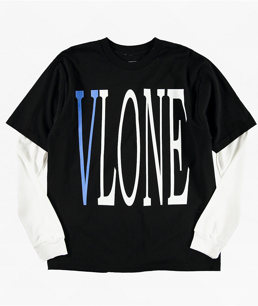VLONE Staple Black & White 2fer Long Sleeve T-Shirt