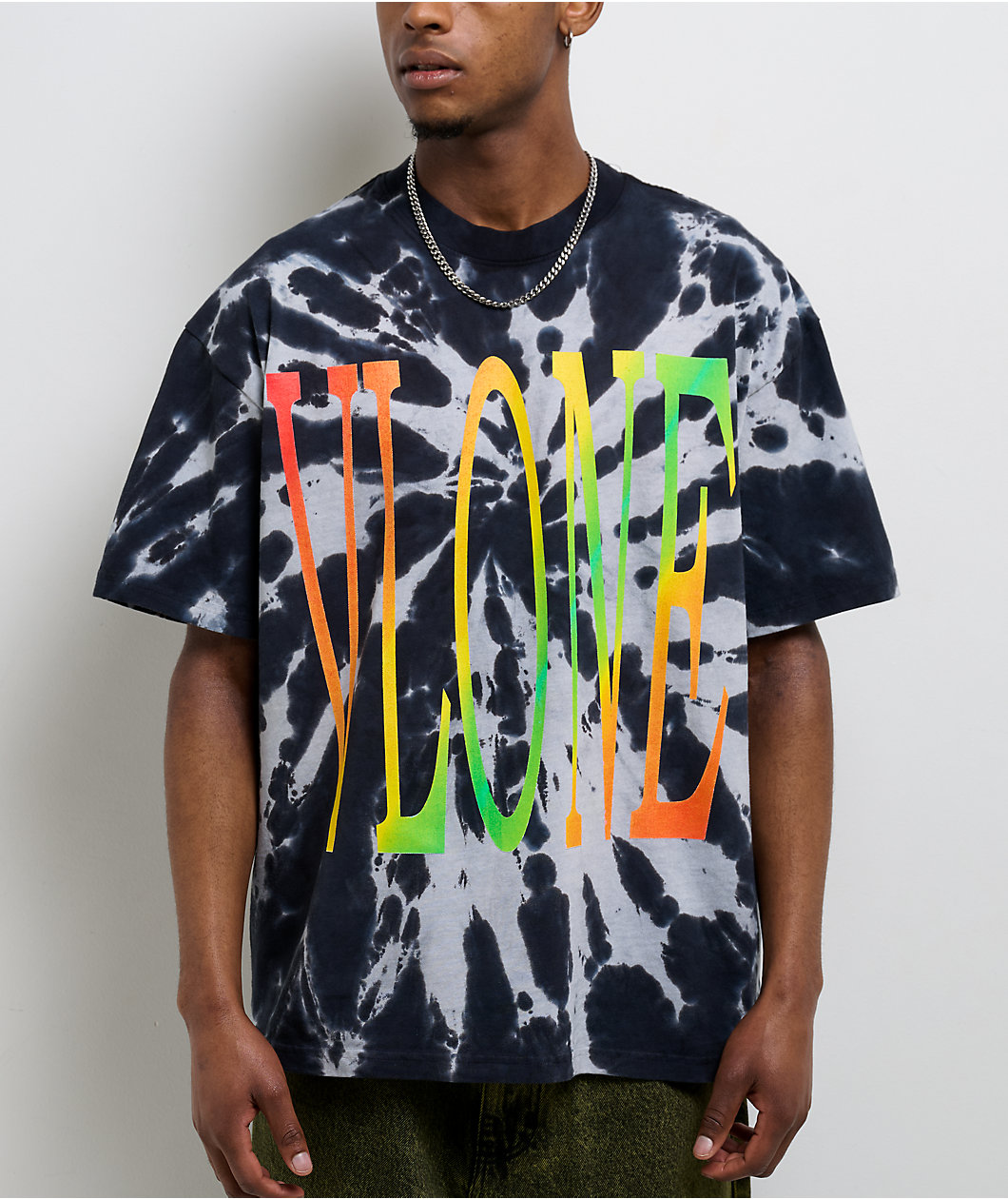 VLONE Staple Black & White Tie Dye T-Shirt