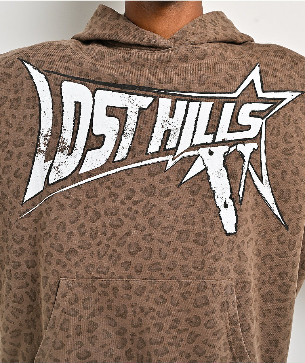 VLONE x LOSTHILLS Leopard Brown Hoodie
