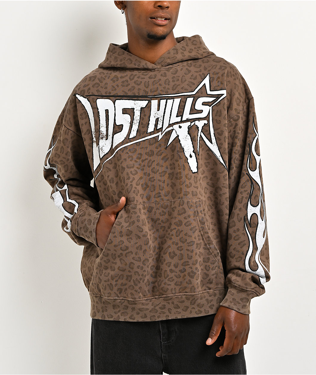 VLONE x LOSTHILLS Leopard Brown Hoodie