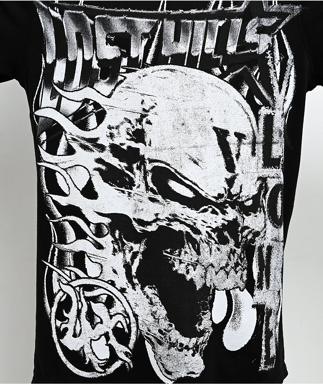 VLONE x LOSTHILLS Skull Black Thermal Long Sleeve T-Shirt