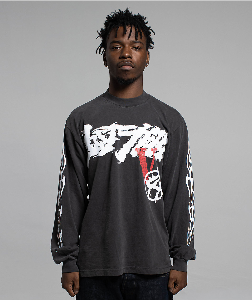 VLONE x LOSTHILLS Smoke Black Long Sleeve T-Shirt