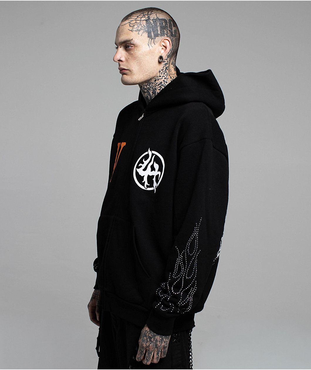 VLONE x LOSTHILLS Stones Black Zip Hoodie