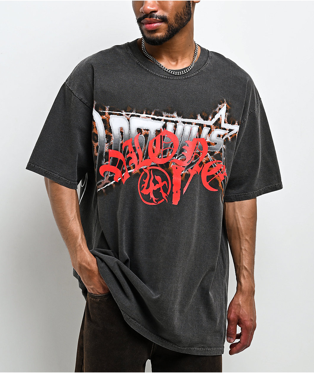 VLONE x Lost Hills Animal Black Wash T-Shirt