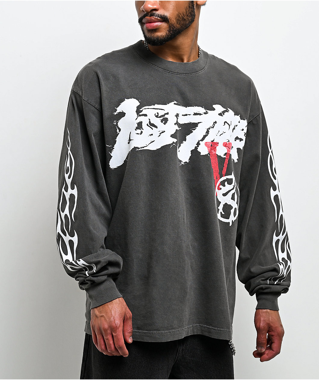 VLONE x Lost Hills Smoke Black Thermal Long Sleeve T-Shirt