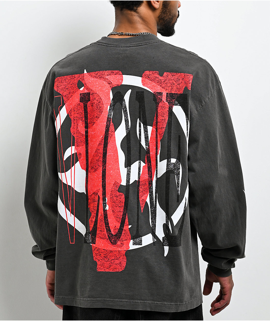 VLONE x Lost Hills Smoke Black Thermal Long Sleeve T-Shirt