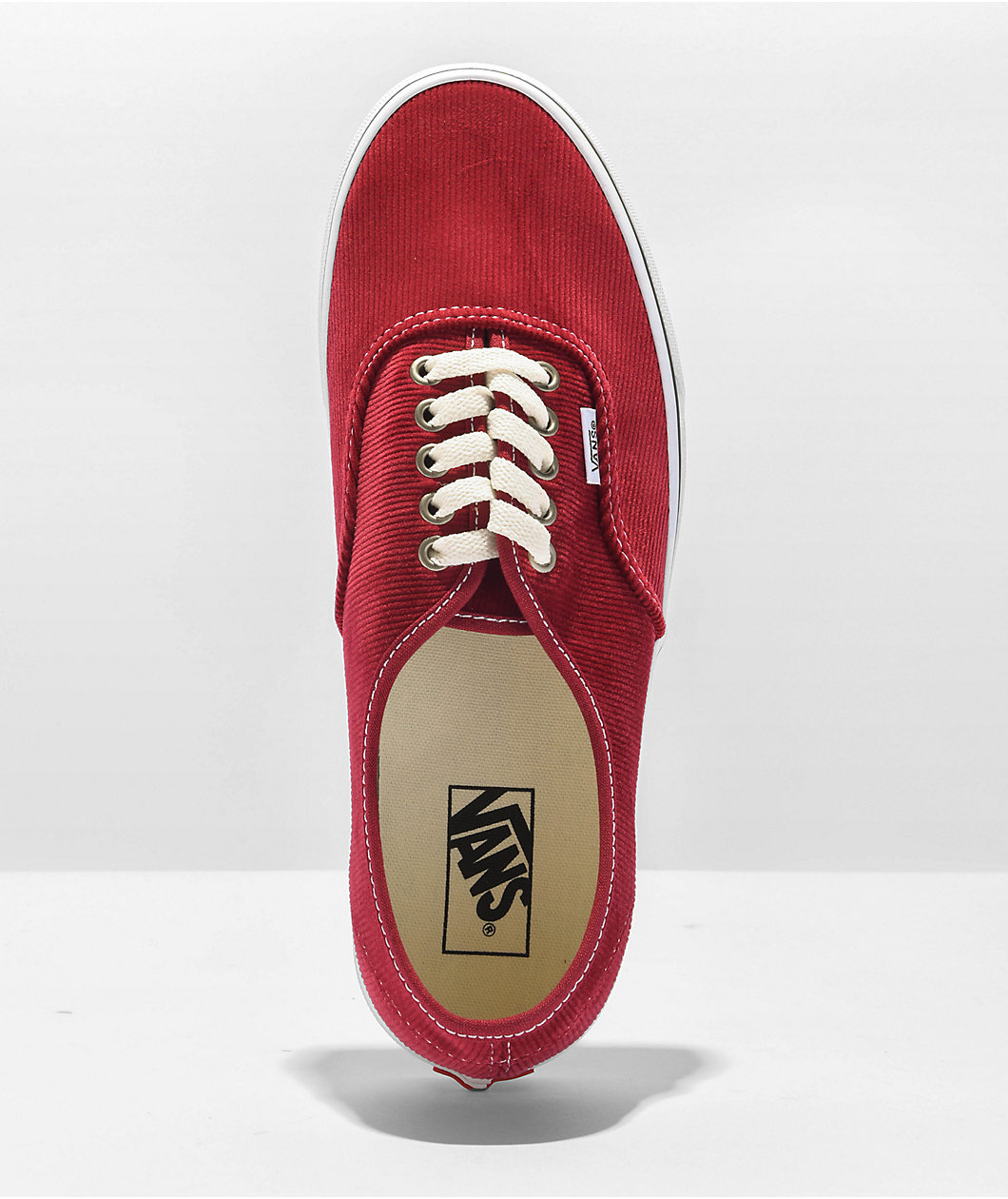 Vans Authentic Corduroy Rumba Red Skate Shoes