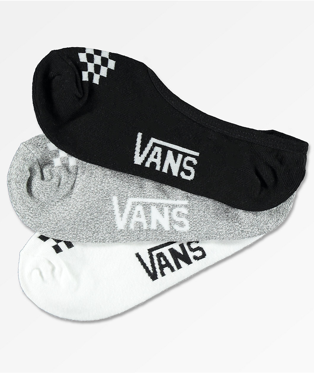 Vans Basic Assorted Canoodle 3 Pack No Show Socks